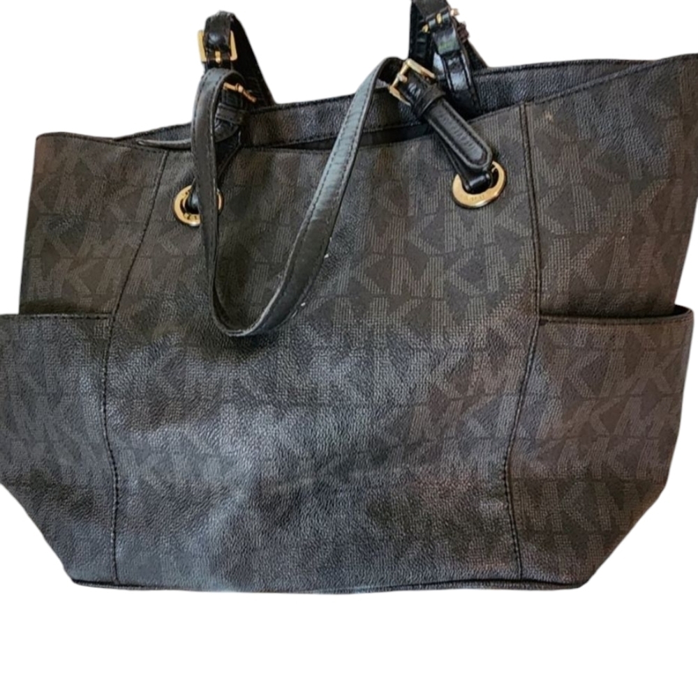 Michael Kors monogrammed black‎ tote